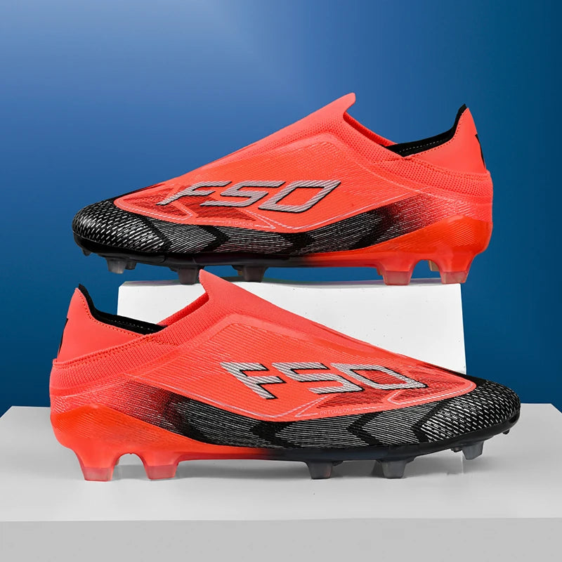 Chaussures de football respirantes AG pour hommes et femmes, chaussures de football professionnelles antidérapantes, chaussures de sport d'extérieur, crampons d'entraînement