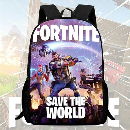 Children's Student Fortnite Cartoon Boys and Girls Large Capacity Backpack