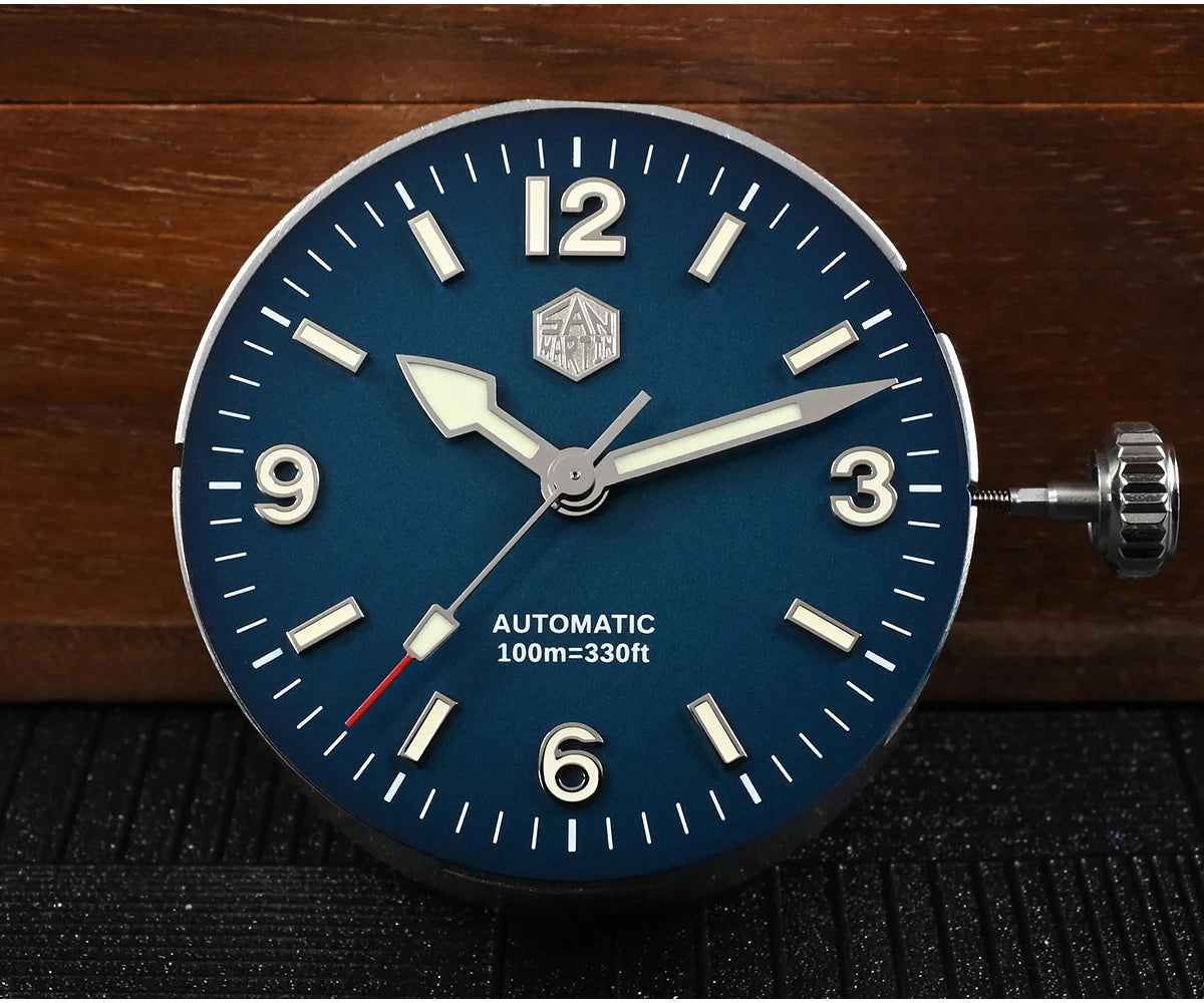 San Martin 38mm Men's Sport Watch Fashion Luxury Explore Climbing Automatic Mechanical Sapphire Waterproof 5 Links Bracelet BGW-9