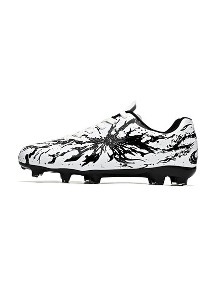 Chaussures de football pour hommes, modèle AG FG Hybrid, avec crampons, tige en PU confortable et semelle absorbant les chocs, idéales pour l’entraînement sur gazon naturel.