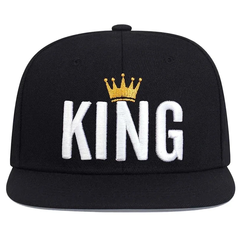 Unisex Crown KING Embroidery Hip-hop Hats Spring Autumn Outdoor Adjustable Casual Baseball Caps Trucker Caps Sunscreen Hat