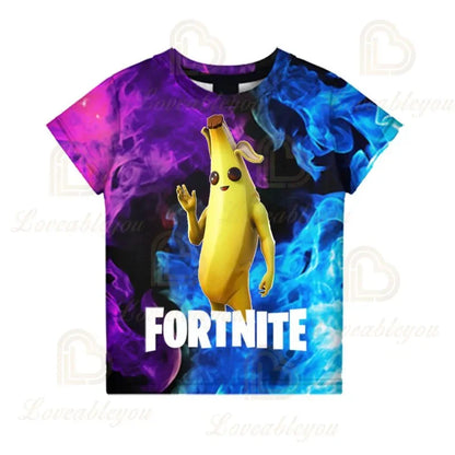 Fortnite Victory Game 3D-T-Shirt für Babys, Harajuku-T-Shirt für Kinder, süße Battle-Royale-Hero-Oberteile für Jungen und Mädchen
