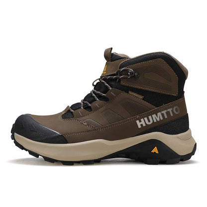 Zapatos de senderismo HUMTTO, botas de caza impermeables para hombre, botas tácticas de combate para desierto hasta el tobillo, botas de trekking para hombre y mujer, zapatillas cálidas de cuero