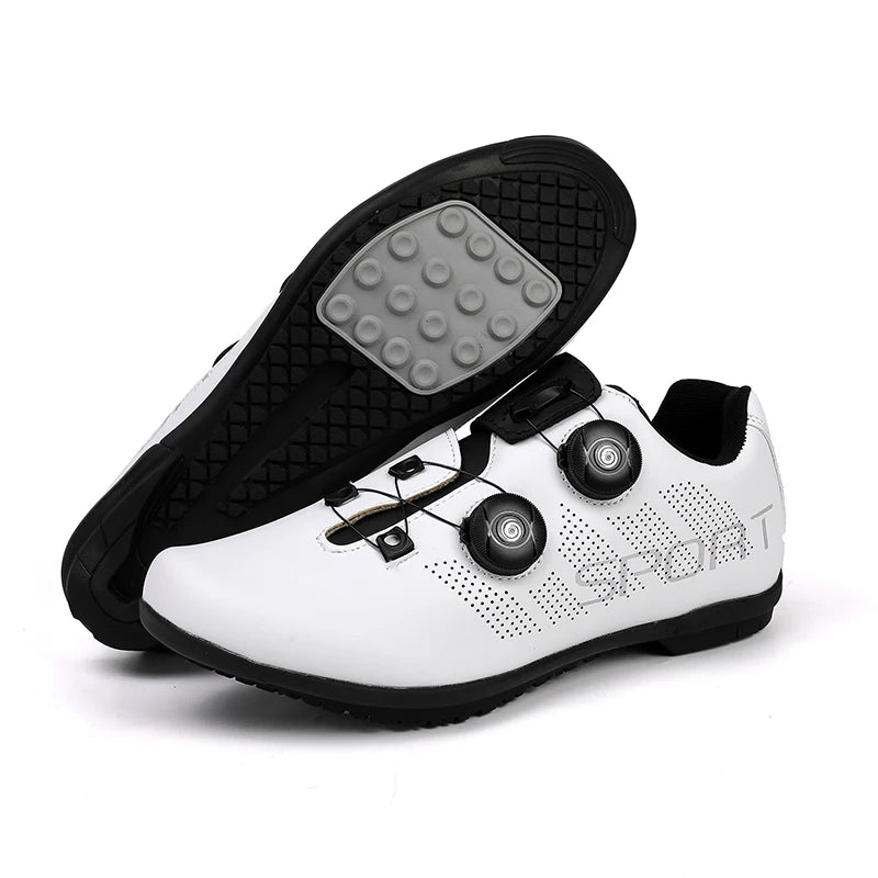 Scarpe da ciclismo ultraleggere, traspiranti e leggere, suole rigide compatibili SPD per allenamento e competizioni su bici da strada e mountain bike