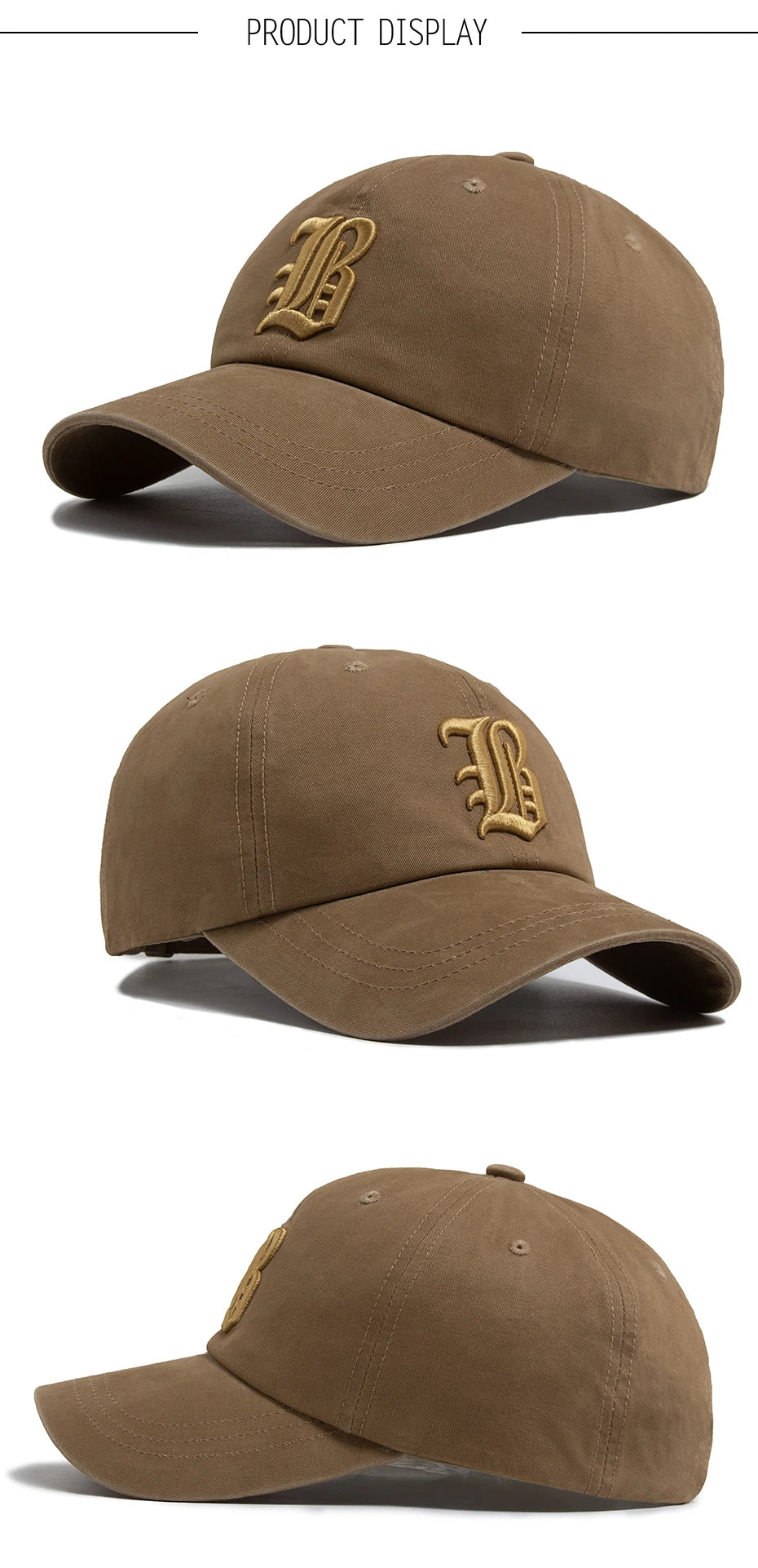 Summer Fashion Men's Baseball Cap Letter Embroidered Cotton Trucker Hat Casual Outdoor Soft Top Visor Cap Women Baseball Caps