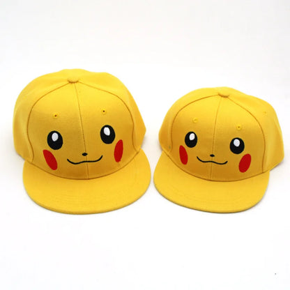 Hat Anime Pokemon Baseball Cap Hat Adjustable Pikachu Cosplay Hip Hop Cartoon Adult Hats Boy Girl Kids Birthday Gifts