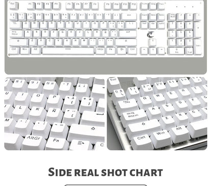 104 teclas retroiluminadas coreanas, francesas, rusas, españolas y alemanas para teclado mecánico con interruptores MX, perfil OEM, teclas ABS DIY