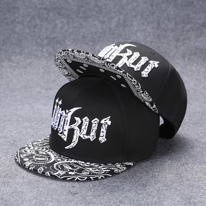 Men's Letter Embroidery All-match Flat Brim Baseball Cap Ladies Summer Hip Hop Hats Outdoor Shade Adjustable Casual Peaked Caps