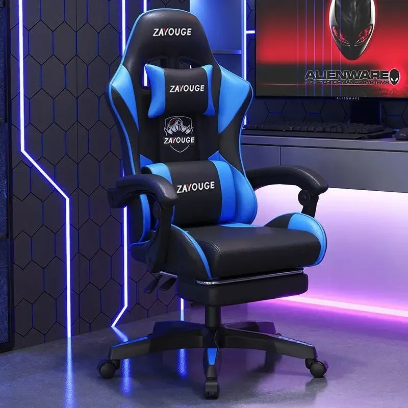 Chaise de jeu pivotante à dossier réglable, chaise de jeu confortable, chaise de jeu ergonomique pour le bureau à domicile, les longues heures de jeu et les streamers.