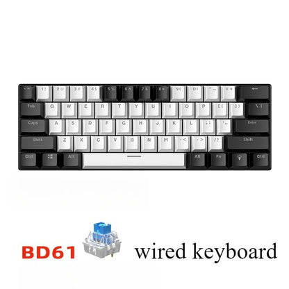 Mechanische 60%-Gaming-Tastatur, Gamer-Keyboard, mechanische Tastaturen für PC, Laptop und Büro, Mini-Keyboard, Klavye, Tasten, weiß
