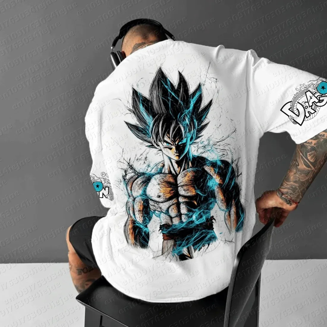 2026 Summer Dragon Ball T-Shirt aus 100% Baumwolle für Herren – neuer Anime-Print, bequem und atmungsaktiv, Plus Size, lässig und locker sitzend