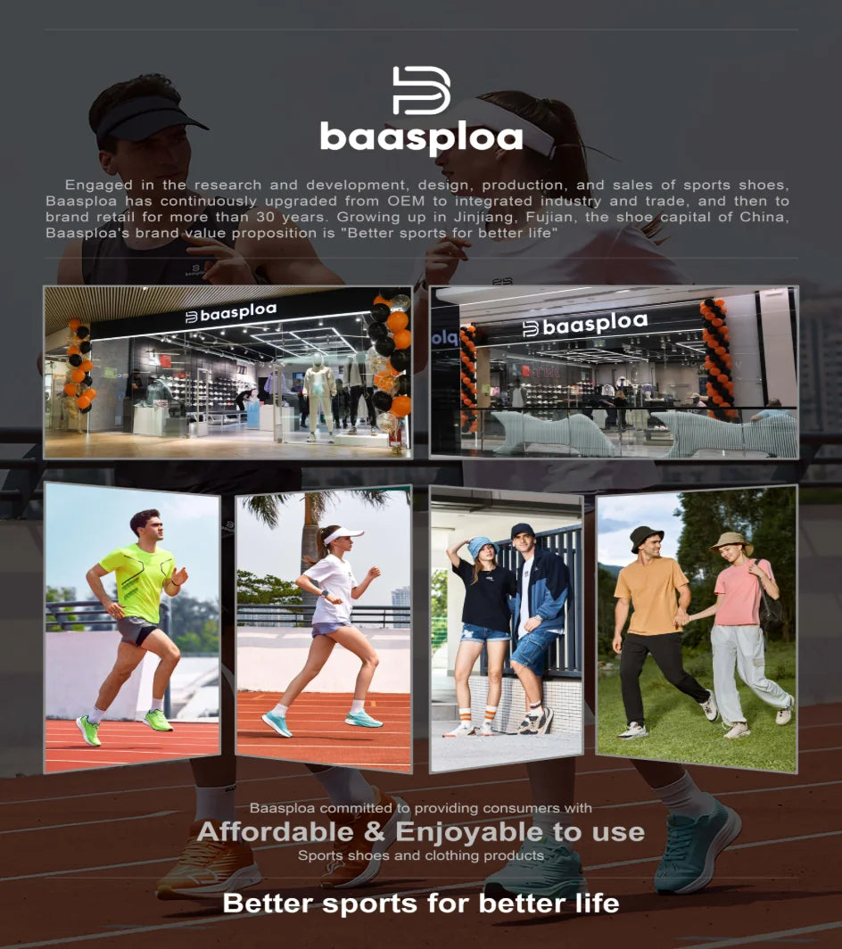 Baasploa Men Football Shoes Brand Comfort Lightweight Turf Training Soccer Shoes Professional Male Soft Sneakers Non-Slip