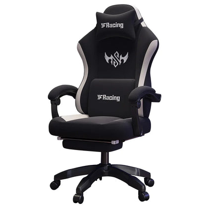 Gaming Chair with Latex Seat Cushion, Adjustable Backrest, Computer Office Chair, Nylon Feet, Gaming Streamer Chair