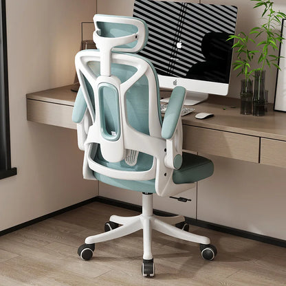 Chaise de bureau ergonomique en maille – Confortable pour une utilisation prolongée, idéale pour le télétravail, le gaming et la chambre, avec accoudoirs rabattables à 90° et réglables en hauteur