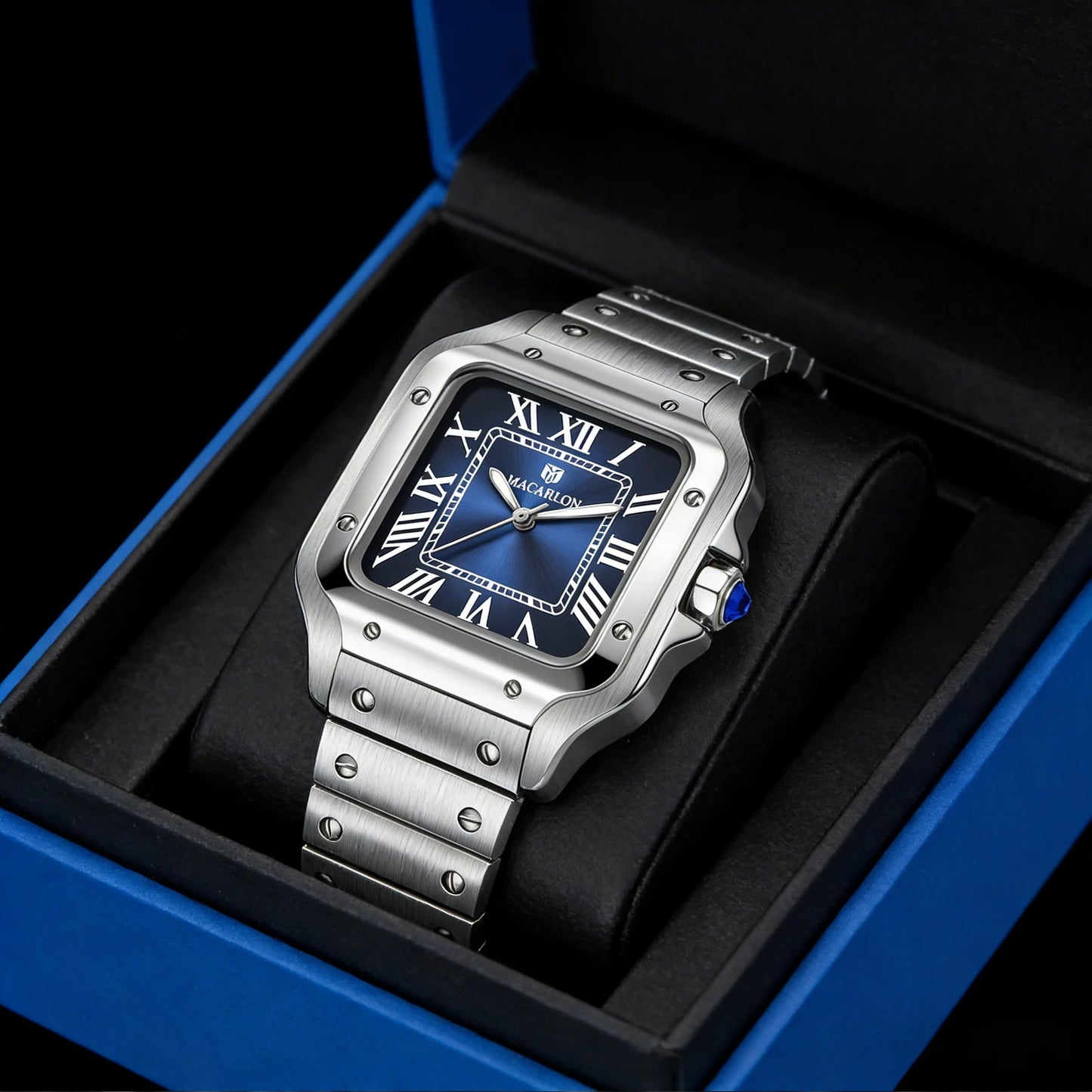 2026 New MACARLON Design 38mm Mechanical Watch Men's Sapphire Glass Luminous Stainless Steel Waterproof China NH35 Automatic Watch