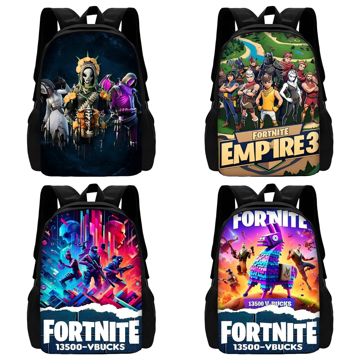 Mochilas Infantis Classic Game FortniteS para Rapazes e Raparigas, Presente de Aniversário para Estudantes, Mochilas Escolares Unissexo para Criança, Mochila de Campismo Durável