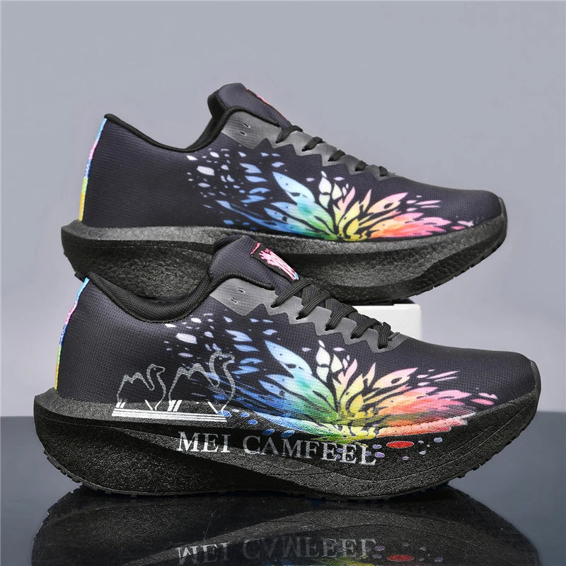 Scarpe da running 2026 con nuovo motivo Eagle, piastra in carbonio, scarpe sportive da maratona ultraleggere, traspiranti e ammortizzate per allenamento di corsa
