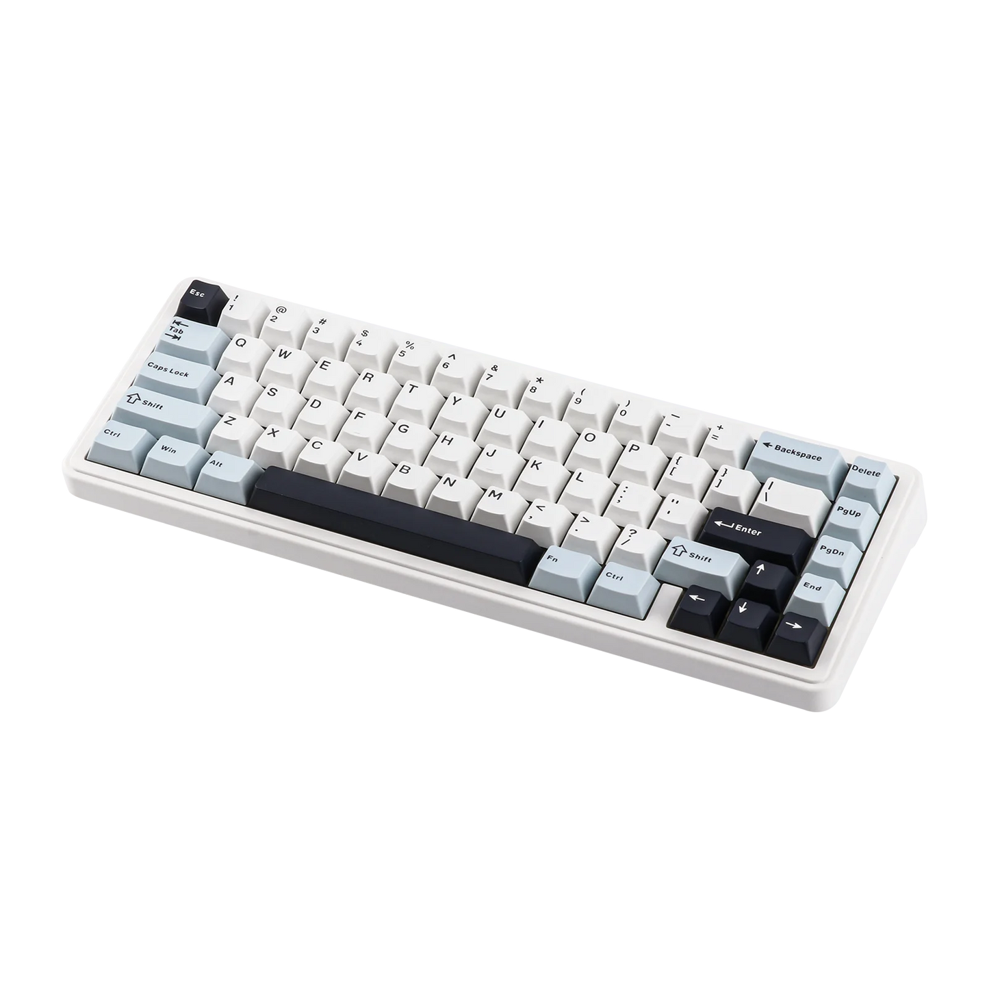 Teclado mecânico EPOMAKER x AULA F65 com layout 65%, hot-swap, montagem gasket e ligação com fios/Bluetooth/2.4G sem fios para Mac/Win