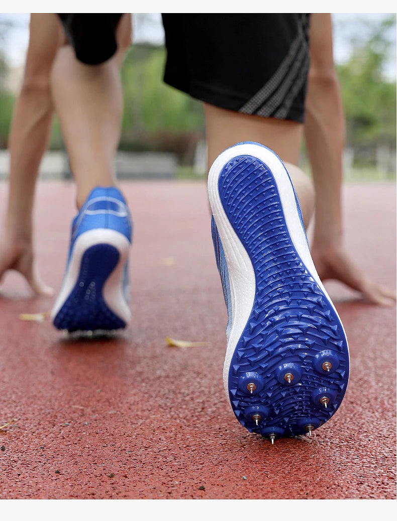 High Quality Men Women Track and Field Shoes Youth Anti-Slip Sneakers Outdoor Professional Jumping Running Shoes Student Trainers