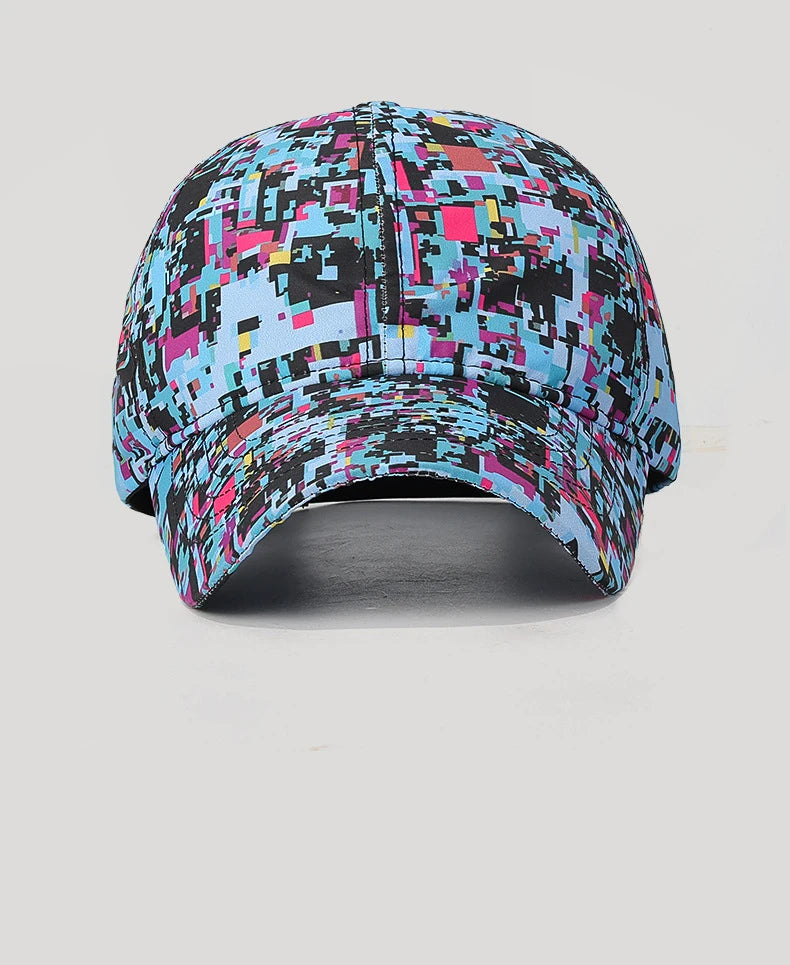 Summer Graffiti Light Board Baseball Cap Unisex Outdoor Sun Protection Hat Fashion Sports Cap Casual Duckbill Cap