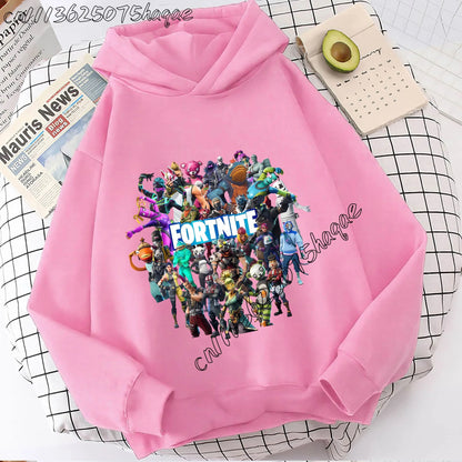 Fortnite Kids Hooded Coats Anime Fortnite Sweatshirts Game Spring Autumn Hoodies Sportswear Children Clothes Gift
