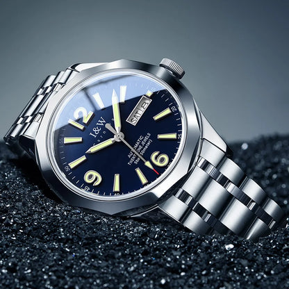 Mechanische Luxusuhr für Herren „Reloj CARNIVAL“ aus Wolfram, Automatikwerk MIYOTA 8205, wasserdicht.