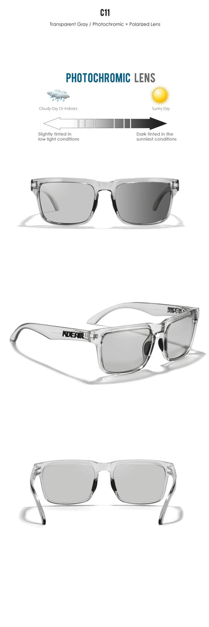 KDEAM Large Size Square Men's Sunglasses Polarized Photochromic Oversized Sun Glasses Fashion Women Shades Upgraded Edition