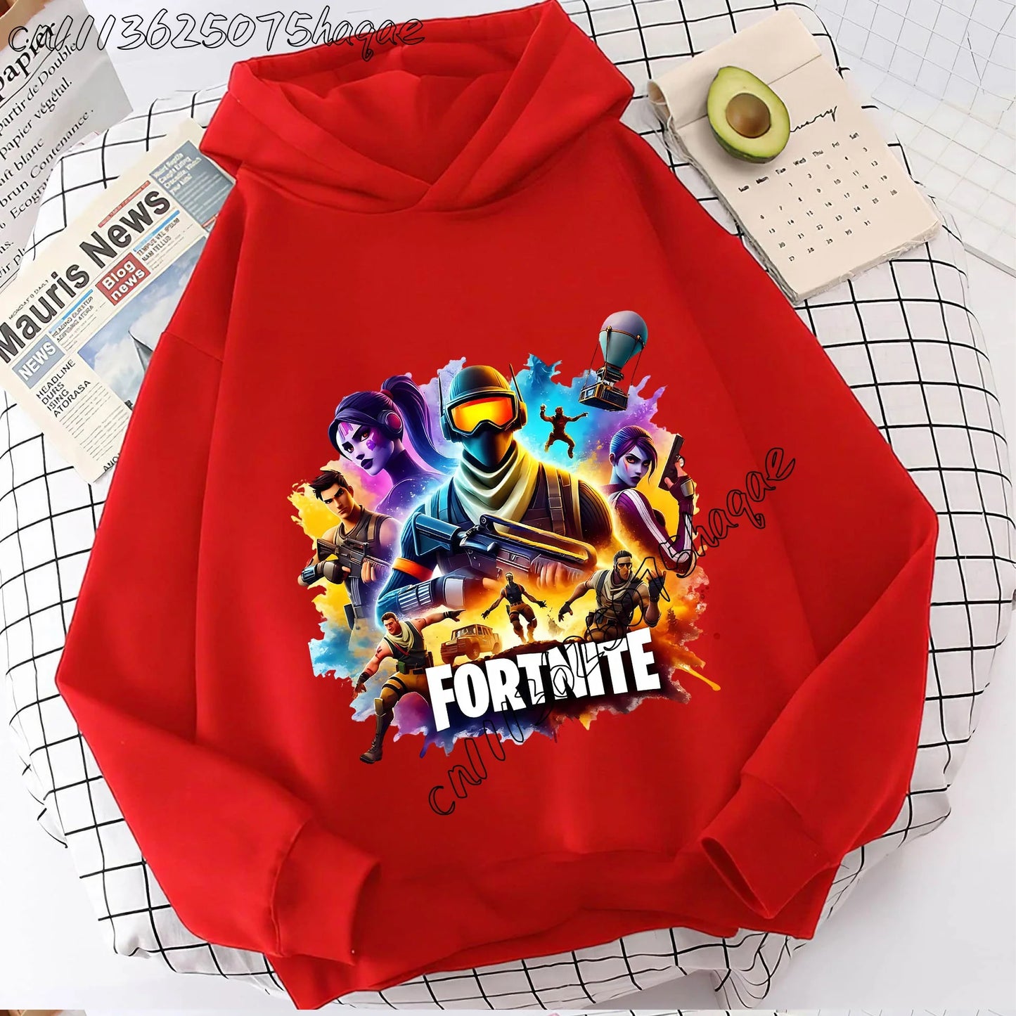 Fortnite Kids Hooded Coats Anime Fortnite Sweatshirts Game Spring Autumn Hoodies Sportswear Children Clothes Gift