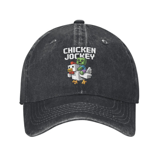 Chicken Jockey Zombie Pixel Art Zombie 2025 Movie Wear Baseball Caps Men Women Hats Cap Adjustable Trucker Hats Snapback Cap