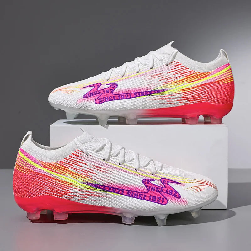 Chaussures de football pour adolescents, adultes, hommes et femmes, crampons universels TF FG tout terrain, chaussures de football avec clous de sol