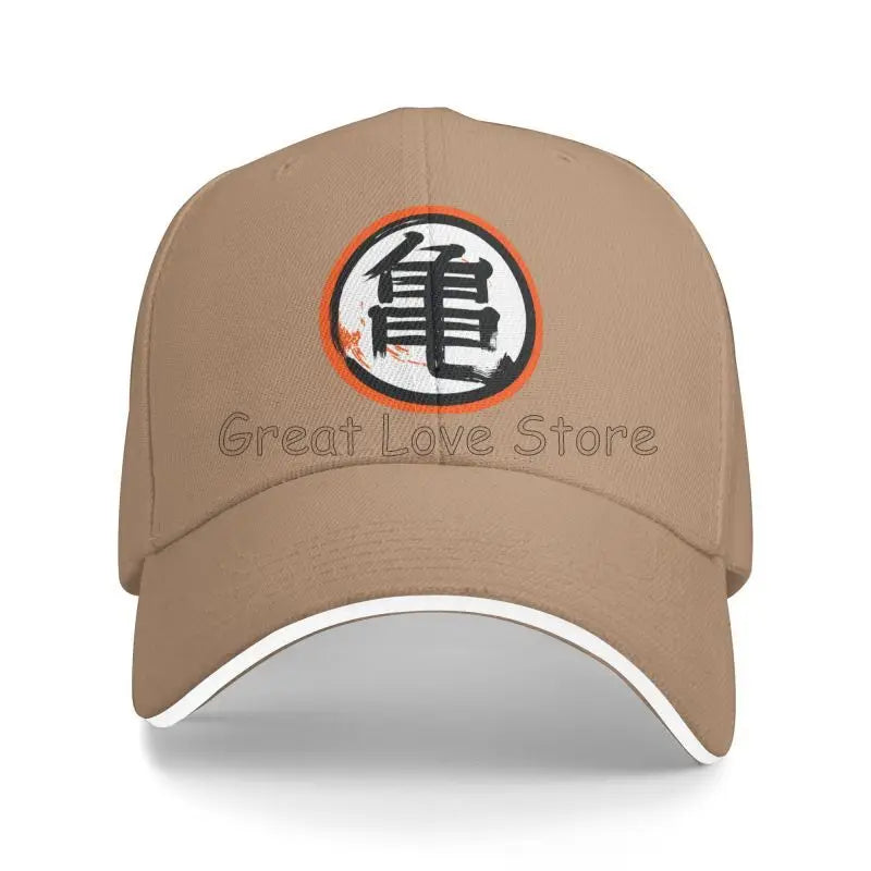 DBZ Kanji Print Baseball Cap Men Adjustable Sun Hat Luxury Trucker Sandwich Cap Women Casual Snapback Bucket Caps Golf Hats