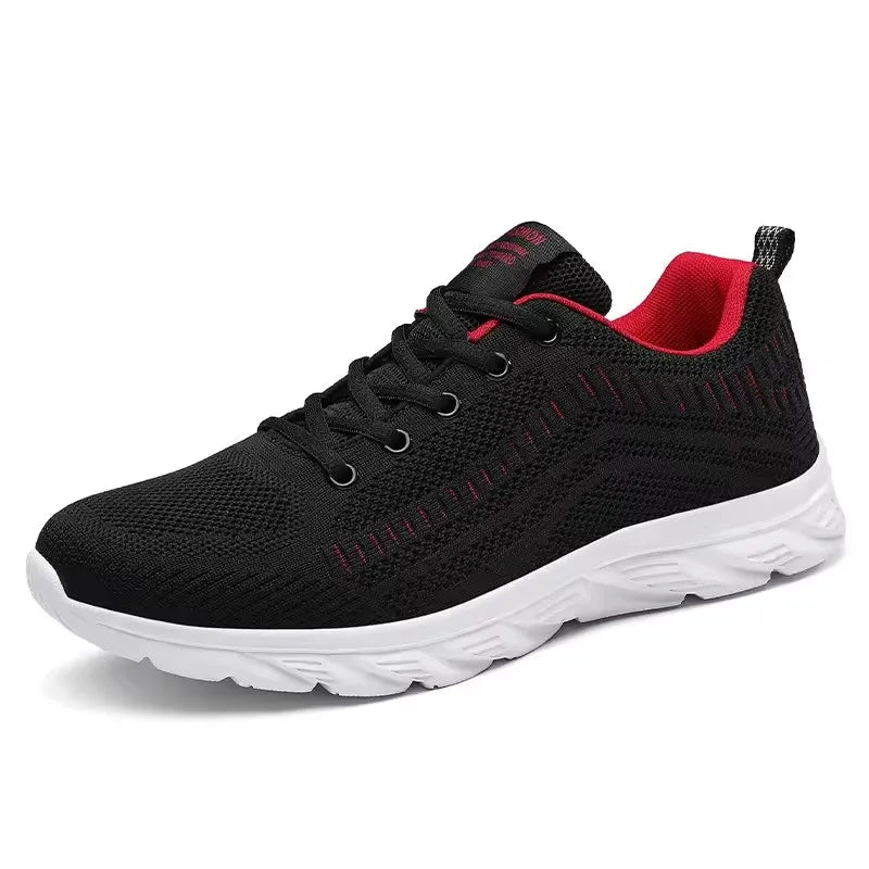 Zapatillas deportivas para hombre para correr y hacer jogging, sneakers casuales de exterior con cordones, malla transpirable ligera, para tenis y caminar al aire libre, tallas 39-46