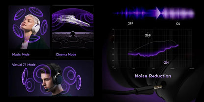 Cuffie gaming AKKO Verge S9 con microfono – Driver da 53mm, Bluetooth wireless quad-mode 5.3, audio surround 7.1, cuffie gaming professionali per FPS