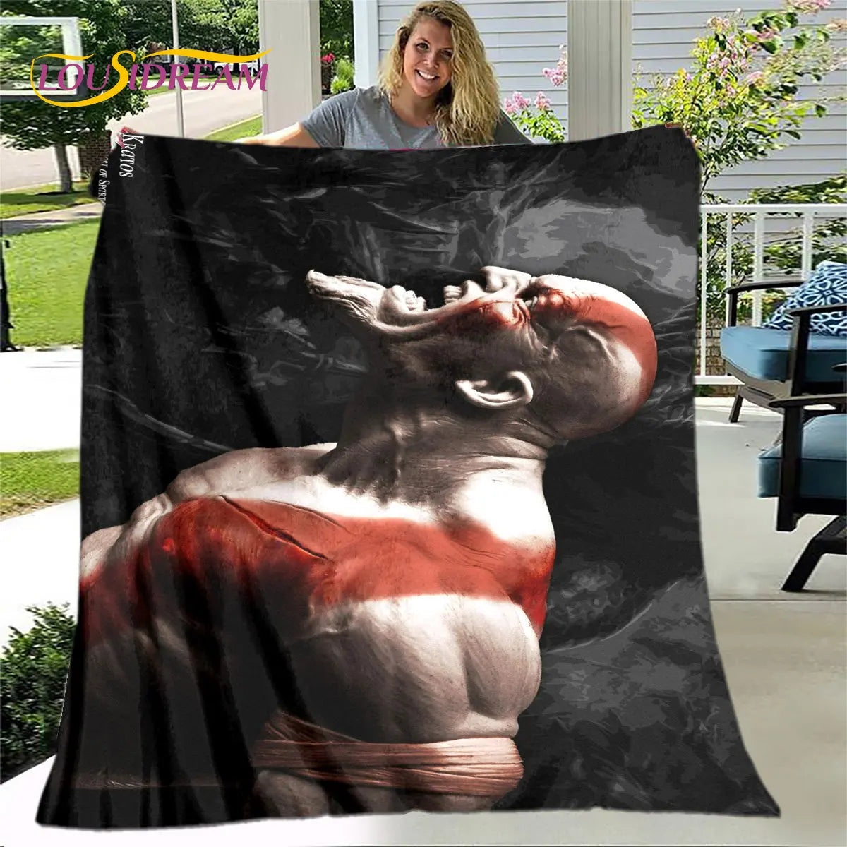 God of War Game Gamers Soft Plush Blanket,Flannel Blanket Throw Blanket for Living Room Bedroom Bed Sofa Picnic Cover Bettdecke