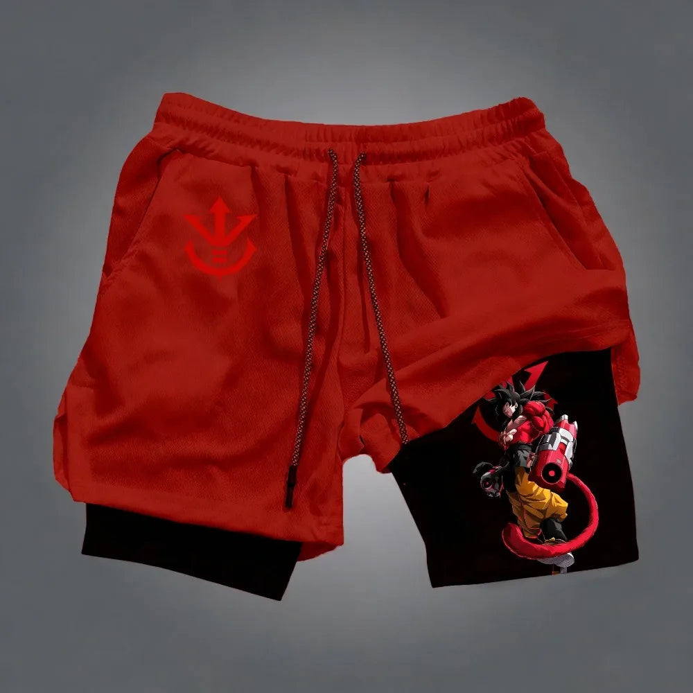 Oversized Cosplay Costumes Dragon Goku Cell 2026 Summer Harajuku Anime Printed Y2K Hip Hop Sports Speed Dry Double Layer Shorts