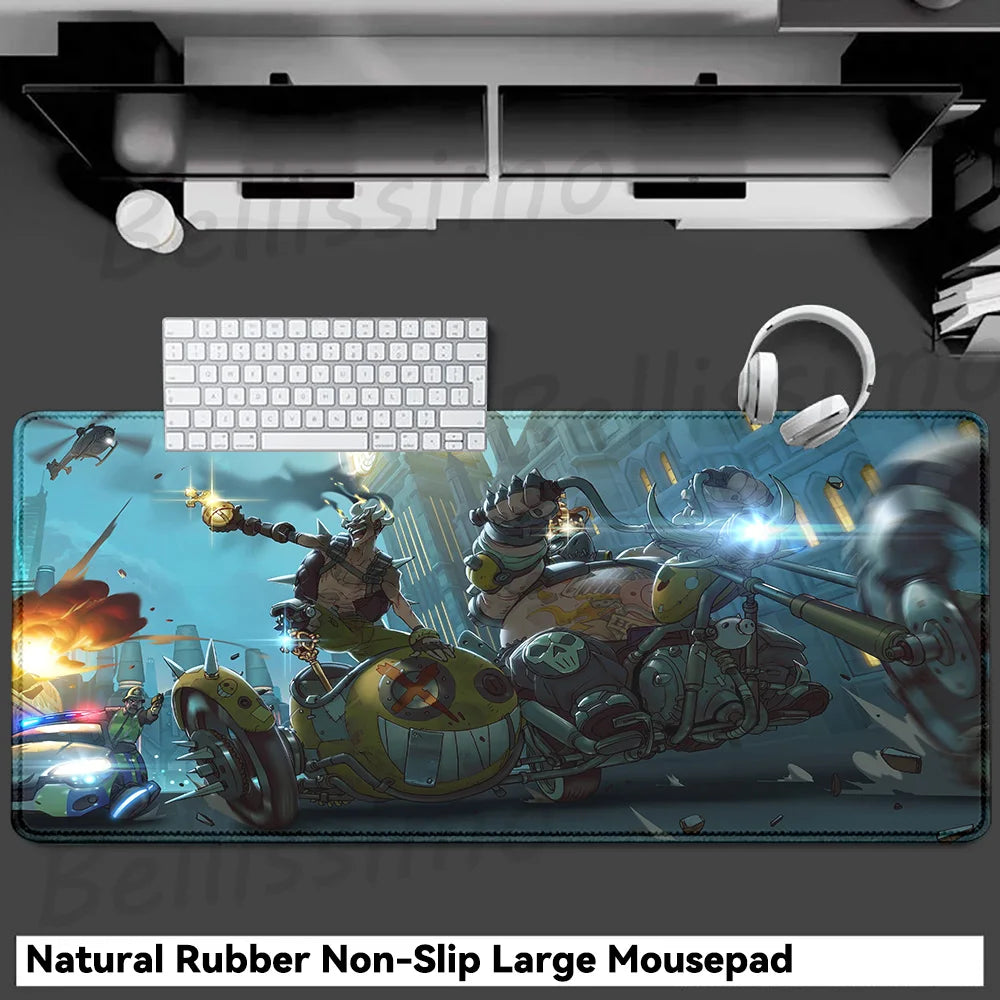 Acessórios Gaming O-Overwatch D-D.va Tapete de Rato Grande para Teclado e Rato, Deskmat XXL Estendido para PC, Tapete Gamer