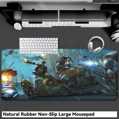 Acessórios Gaming O-Overwatch D-D.va Tapete de Rato Grande para Teclado e Rato, Deskmat XXL Estendido para PC, Tapete Gamer