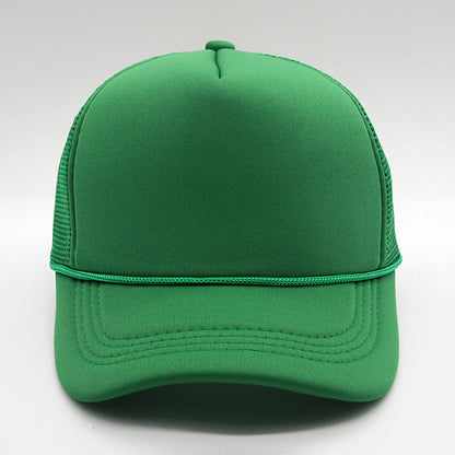 5 panel Trucker Caps Men Women Plain Blank Foam Mesh Baseball Cap With Rope Summer Breathable Outdoor Sport Sun Visor Hats