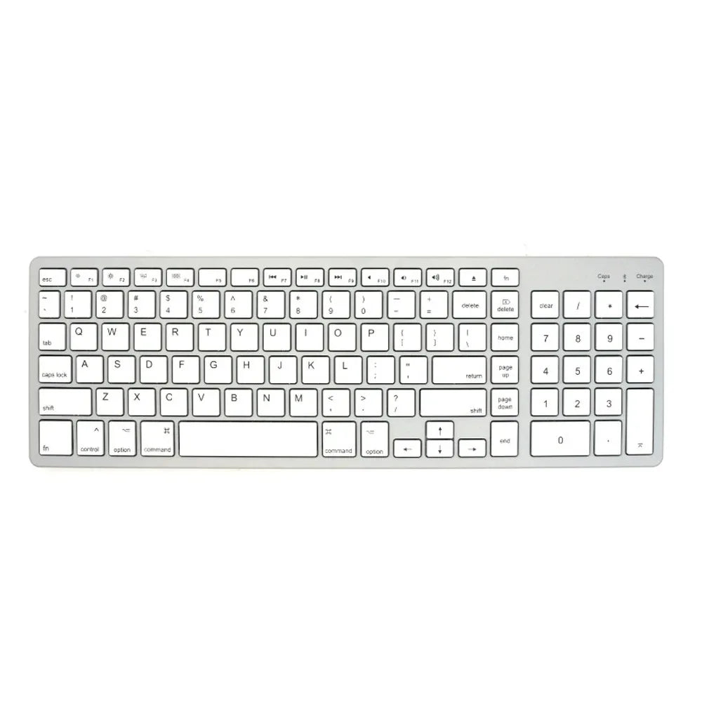 Dual-Mode Wireless Keyboard Bluetooth 5.0 & 2.4G Rechargeable Keyboard, 102 Keys Multi-Device Wireless Keyboard for MacBook, Laptop, Tablet & PC