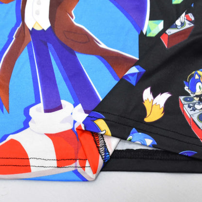 Long sleeved new set Super Sonic mid size children's long sleeved+long pants set Shadow the Hedgehog children's underwear gift