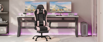 Sedia da ufficio girevole WOLTU con funzione massaggio, poltrona ergonomica con cuscino e poggiapiedi, sedia gaming regolabile in altezza