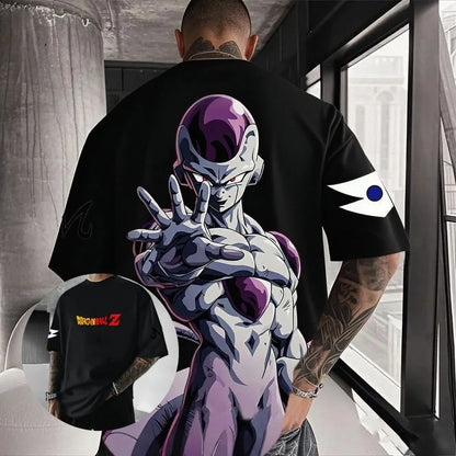 2026 Summer Dragon Ball Frieza Anime Men's T Shirt Cotton Women Short Sleeve Graphic Streetwear Casual Tops Hip Hop Y2k Clothes