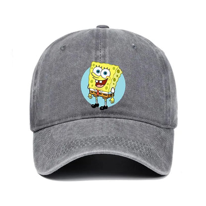 Fashion Cute SpongeBobs Baseball Cap Movie Cartoon Role Adult Men Women Sport Casual Sunshade Adjustable Anime Peaked Mesh Hat