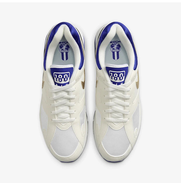 Nike Air Max 180 FJ9259-100 genuínos para homem, ténis de corrida duráveis e com bom suporte