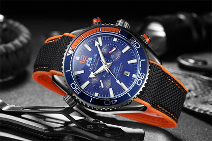 PAULAREIS P Reloj mecánico automático de lujo para hombre, cuerda automática, correa de caucho, resistente al agua, luminoso, con fecha, reloj de moda para hombre