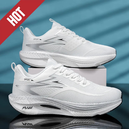 Zapatillas de running nuevas con placa de carbono para maratón, deportivas para hombre, transpirables y ligeras, zapatillas deportivas cómodas antideslizantes para mujer, estilo casual