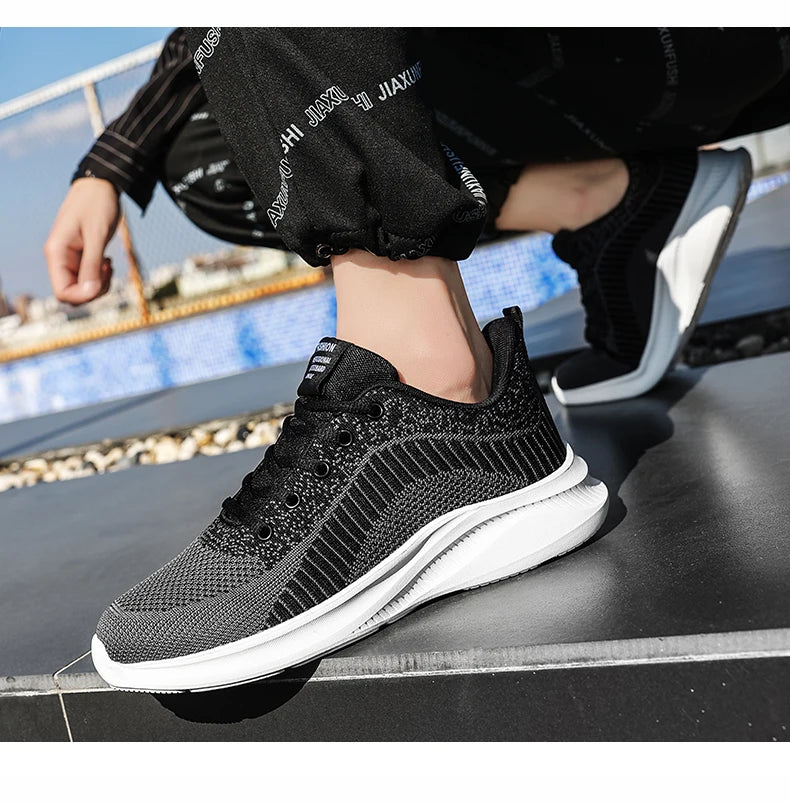 Leather Men's Sneakers Trendy Casual Italian Breathable Leisure Male Sneakers Non-Slip Footwear Men Vulcanized Shoes