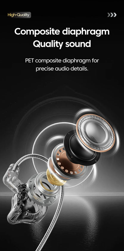 Original 15D Super Bass In-Ear Headphone With Mic 3.5mm AUX/Type-C Digital Chip Headset For iPhone 17 Huawei Xiaomi Android