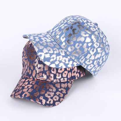Leopard Print Plain Color Baseball Cap Breathable Sunshade Warm Couple Hat For Forthe four seasons