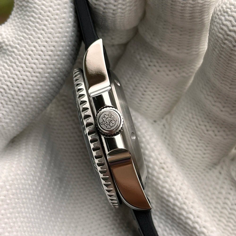 STEELDIVE SD1954 Black Dial 41MM Stainless Steel NH35 Automatic Movement What Ghost Men's 300M Dive Watch Sapphire Glass